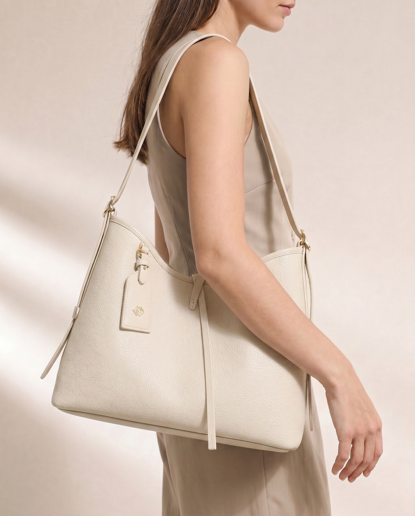 Maya Pebbled Bucket Shoulder Bag