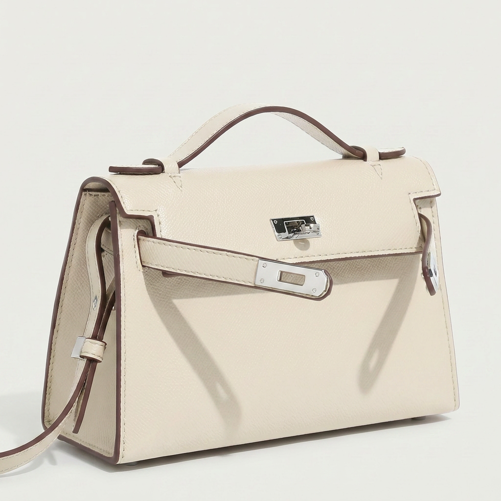 Thea Textured Vegan Leather Kelly Shoulder Bag