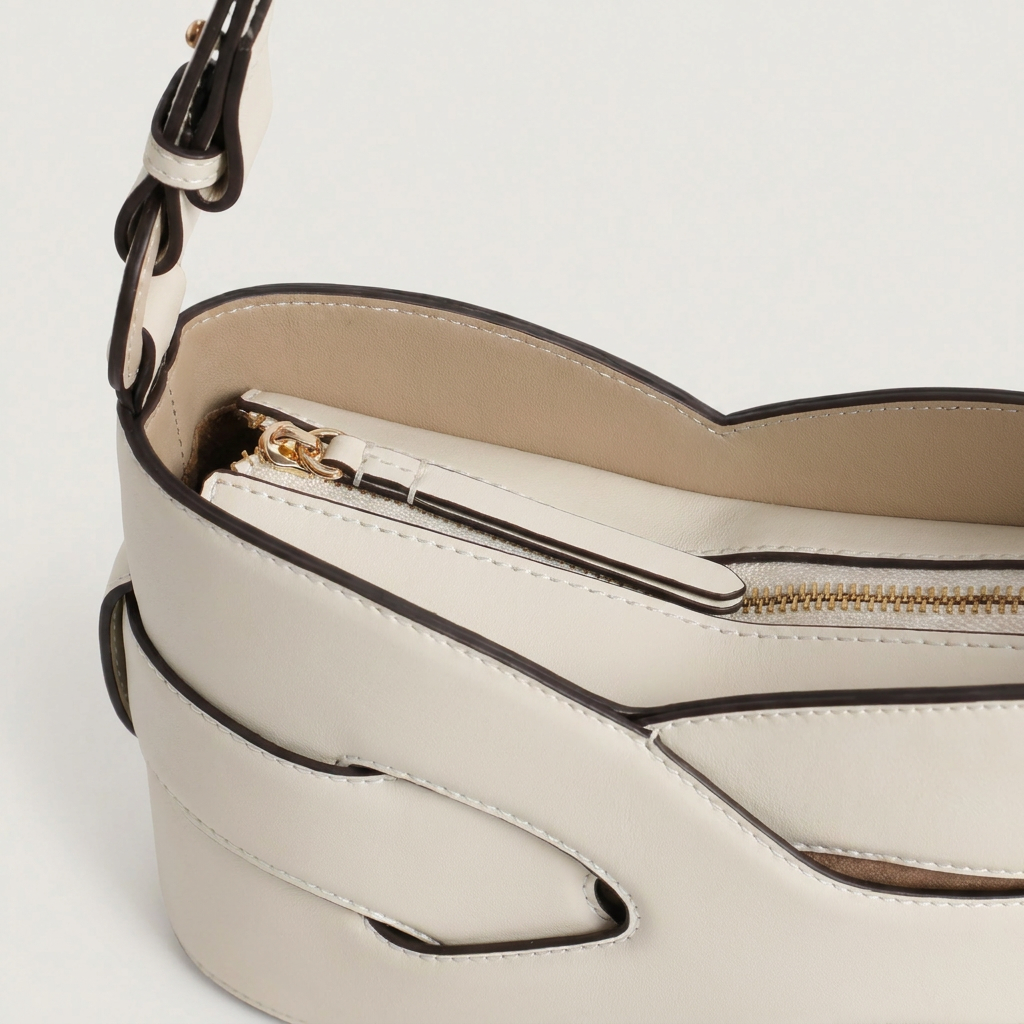 Aria Woven Geometric Shoulder Bag