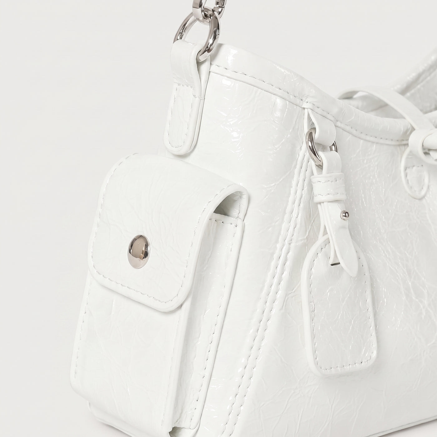 Kira Vegan Leather Open Top Mini Tote Bag