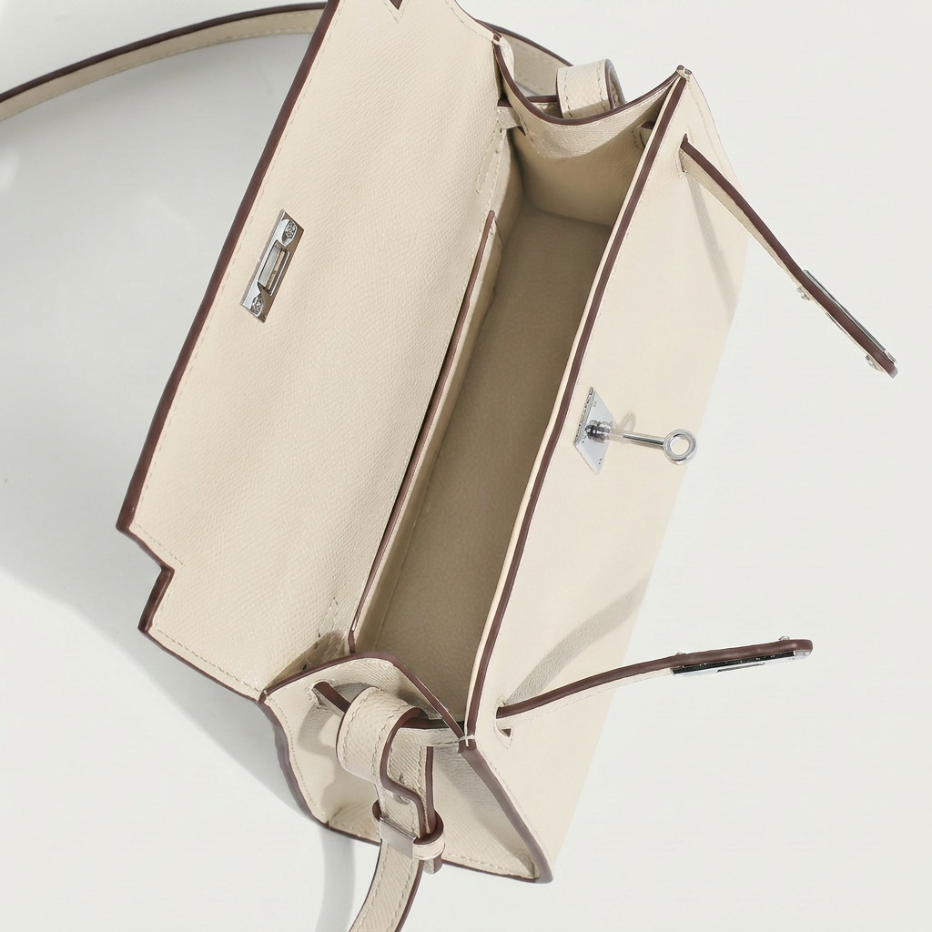 Thea Textured Vegan Leather Kelly Shoulder Bag