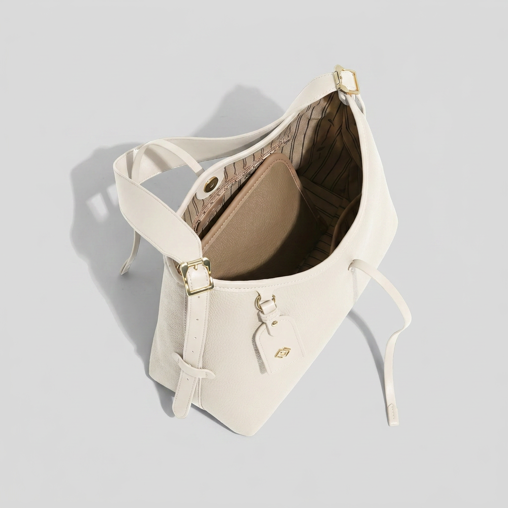 Maya Pebbled Bucket Shoulder Bag