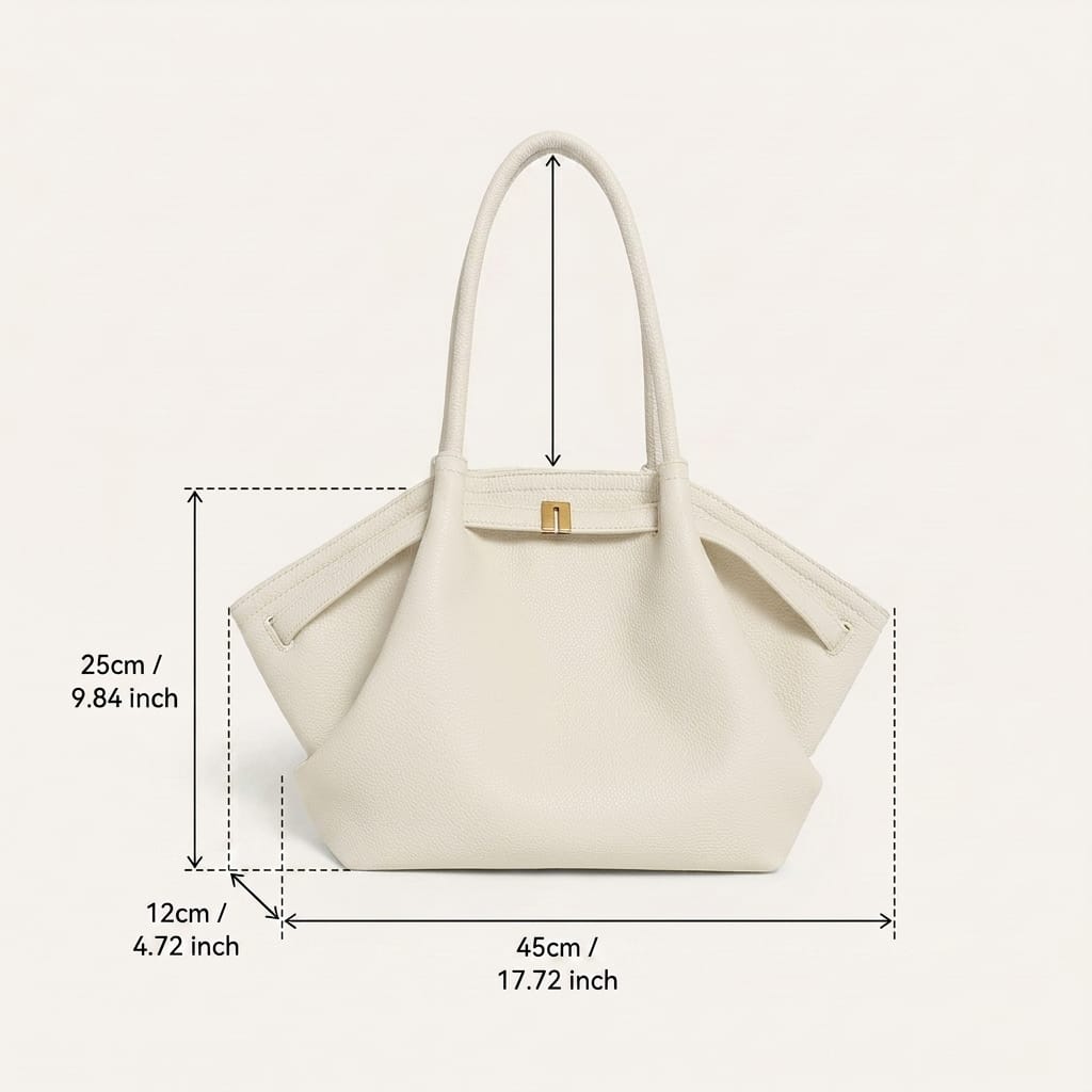 Mira Structured Vegan Leather Shoulder Tote Bag