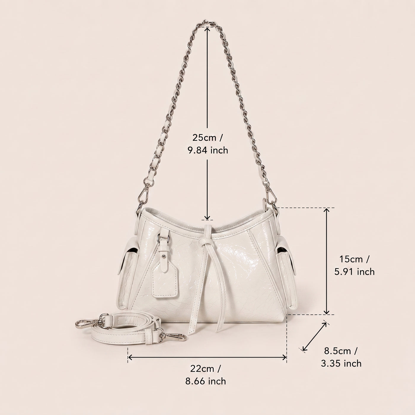 Kira Vegan Leather Open Top Mini Tote Bag
