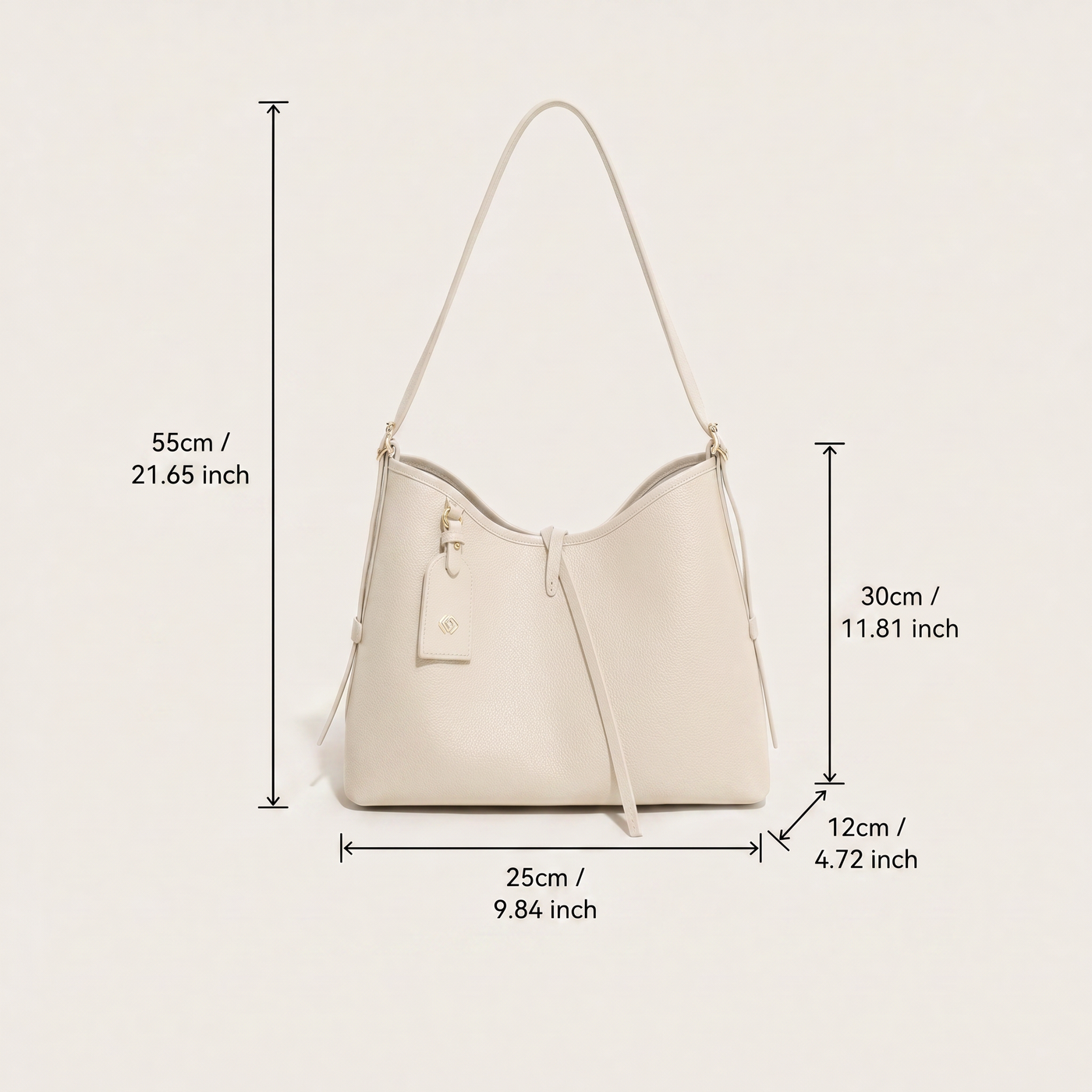 Maya Pebbled Bucket Shoulder Bag
