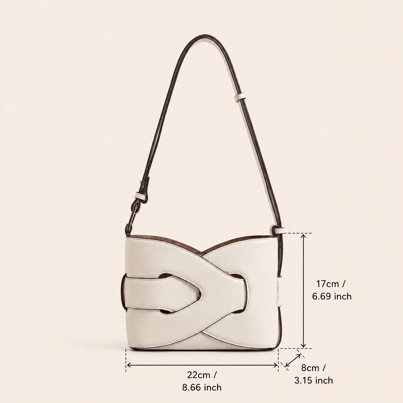Aria Woven Geometric Shoulder Bag